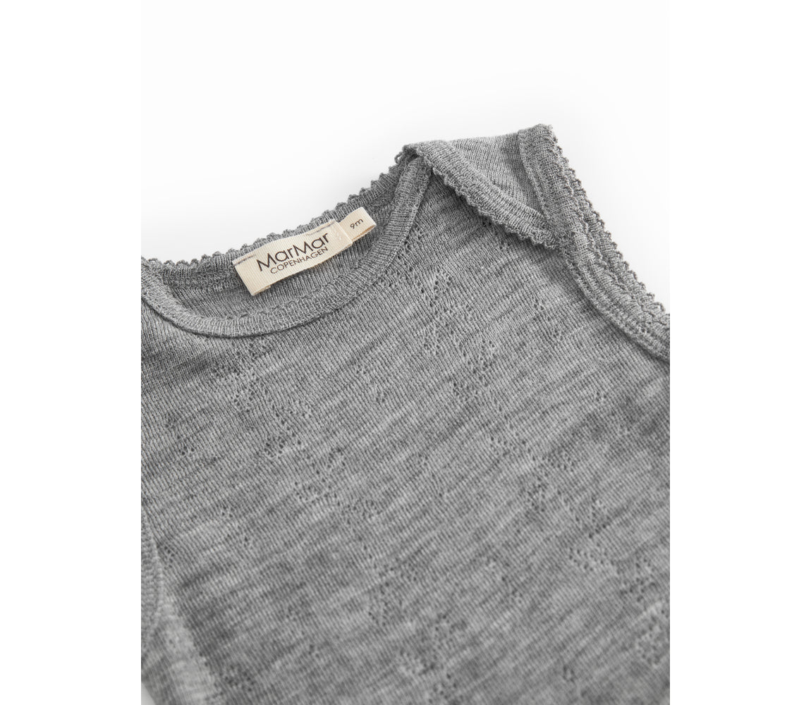 MarMar Wollbody ärmellos, Grey Melange, erhältlich bei Bärechind