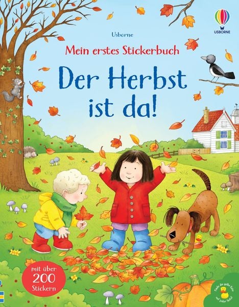 Kinderbuch „Mein erstes Stickerbuch: Der Herbst ist da!“ von Kate Nolan (Usborne) – erhältlich im Bärechind, Winterthur, Zürich Schweiz.