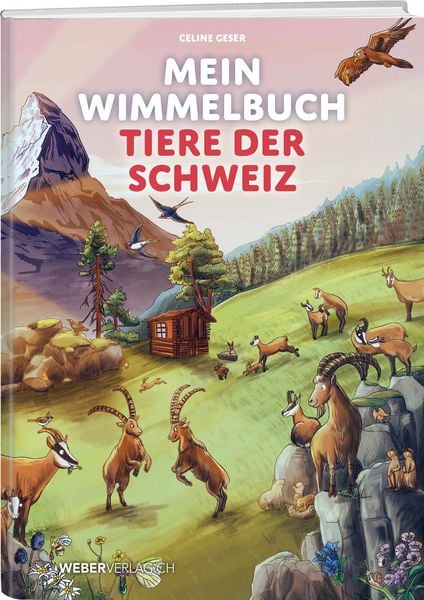 Buchcover mit Steinbock, Gämse und Adler in den Schweizer Bergen