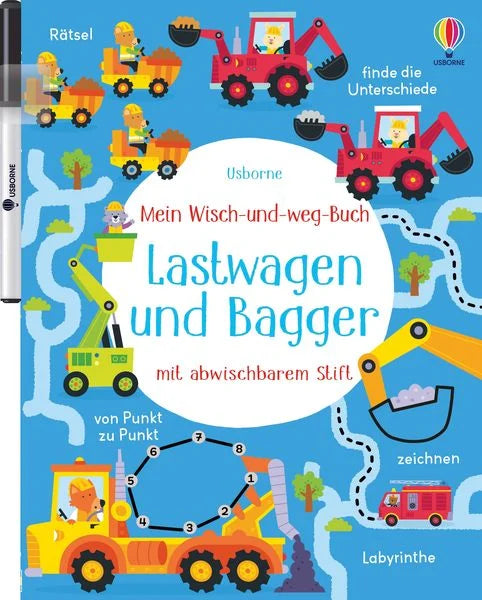 Mein Wisch und weg Buch Lastwagen und Bagger