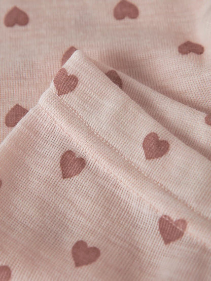 Detailansicht der Baby-Legging mit Herzchenprint, Morganite
