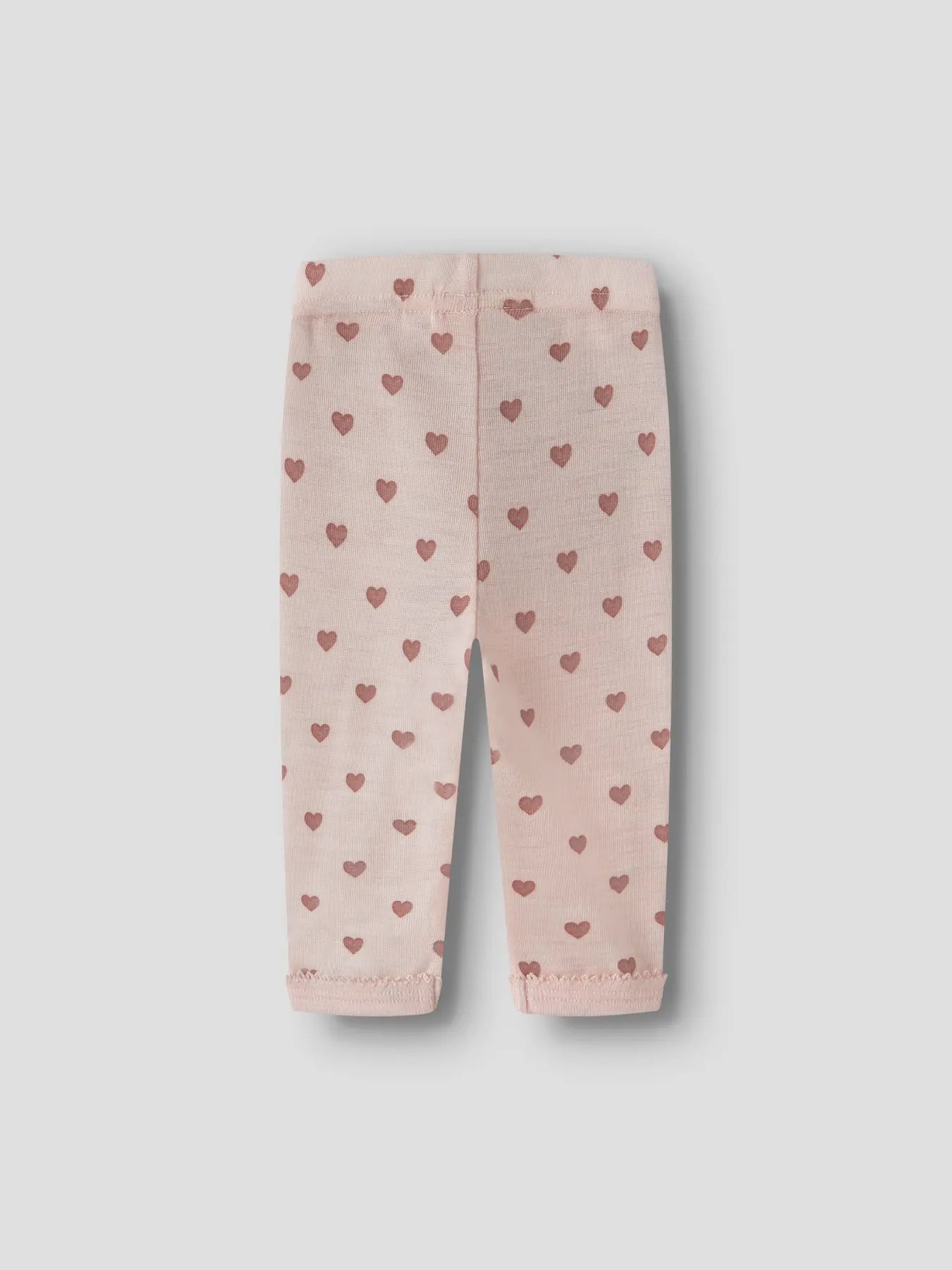 Baby-Legging mit Herzchenprint in Morganite, Ganzansicht