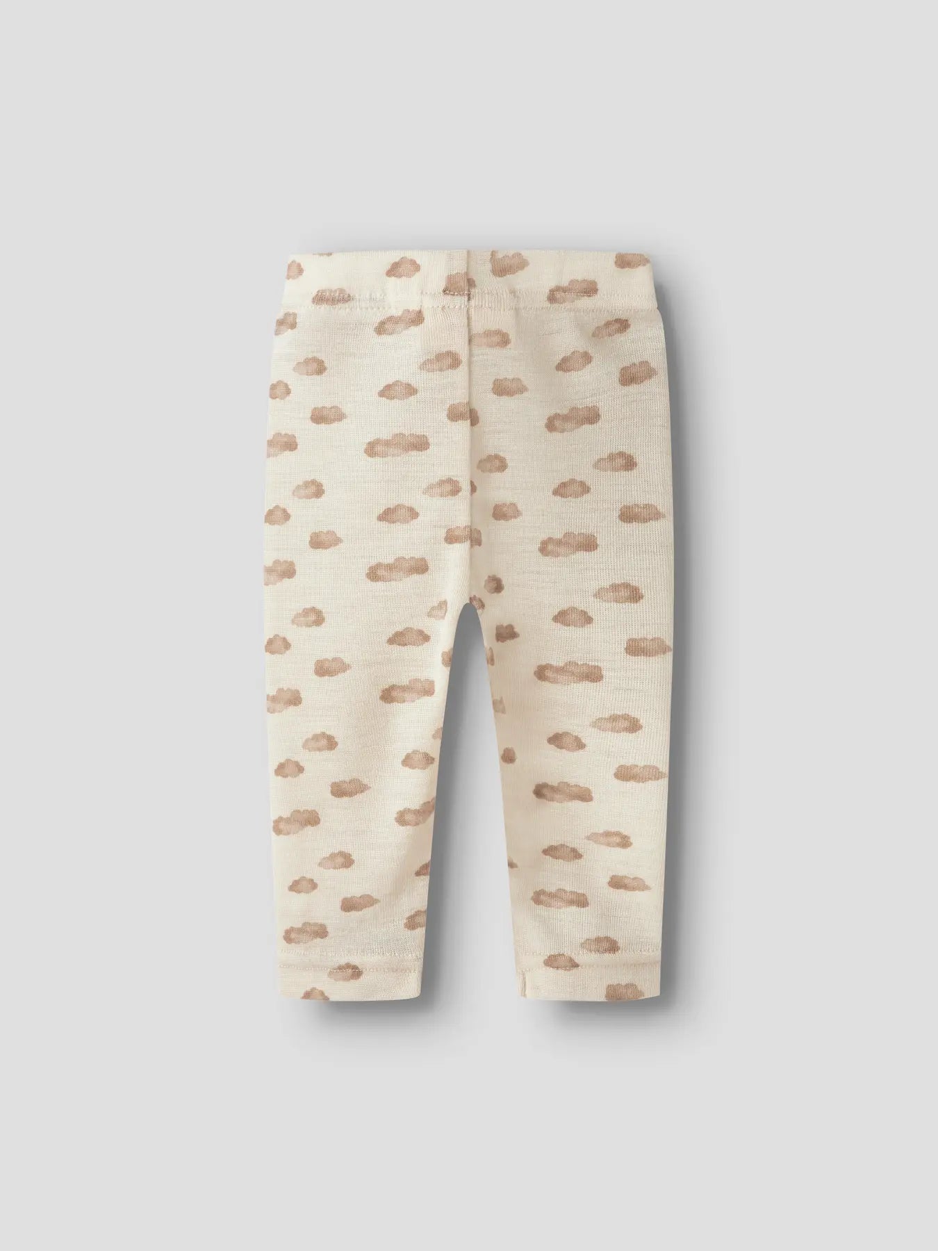 Newborn-Legging mit Wolkenprint in Turtledove, Ganzansicht