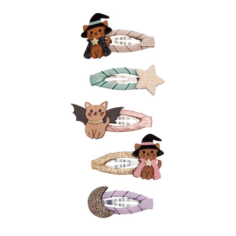 Mimi & Lula Halloween Mini Haarclips mit Hexen, Katze, Stern und Mond bei Bärechind Winterthur Zürich Schweiz