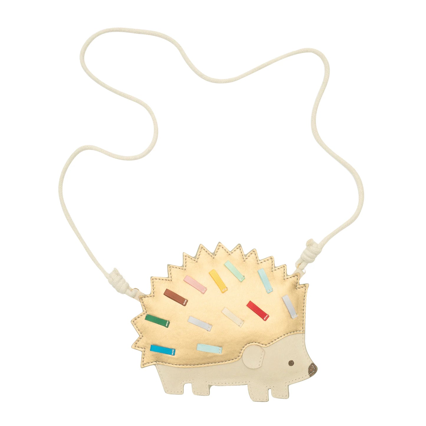 Mimi & Lula Harry Hedgehog Tasche für Kinder mit bunten Satin-Stacheln, erhältlich im Bärechind Schweiz.