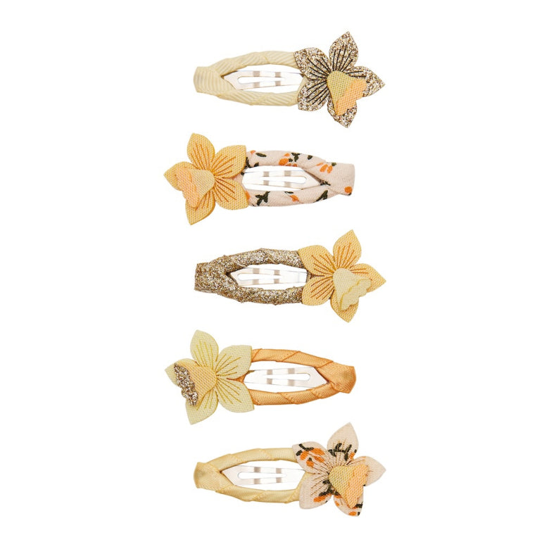 Mimi&Lula Haarspangen mit gelben Narzissen, erhältlich bei Bärechind in Winterthur, Zürich, Schweiz.