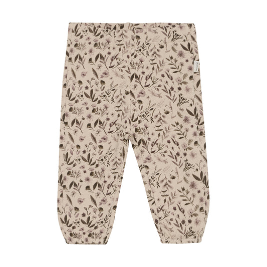 MINYMO Babyhose mit Blumenmuster aus Bambus-Baumwollmix, Vorderseite – erhältlich bei Bärechind in Winterthur, Zürich, Schweiz.