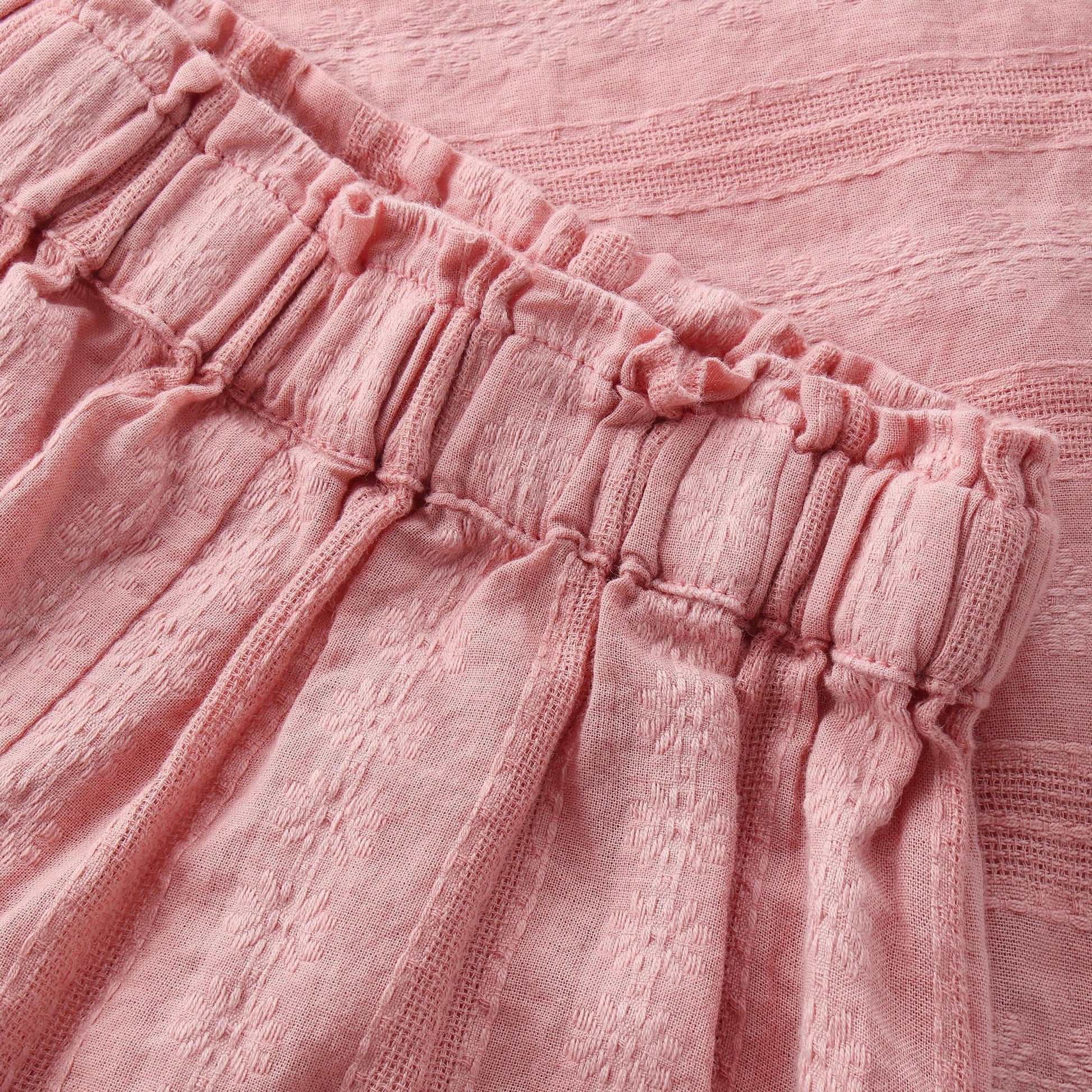 Detail elastischer Bund Minymo Kinderhose aus Baumwolle rosa, Bärechind Kinderladen Winterthur Zürich Schweiz