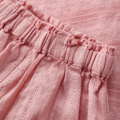 Detail elastischer Bund Minymo Kinderhose aus Baumwolle rosa, Bärechind Kinderladen Winterthur Zürich Schweiz