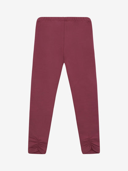 Minymo Bio Sweatleggings in Crushed Berry, Rückansicht