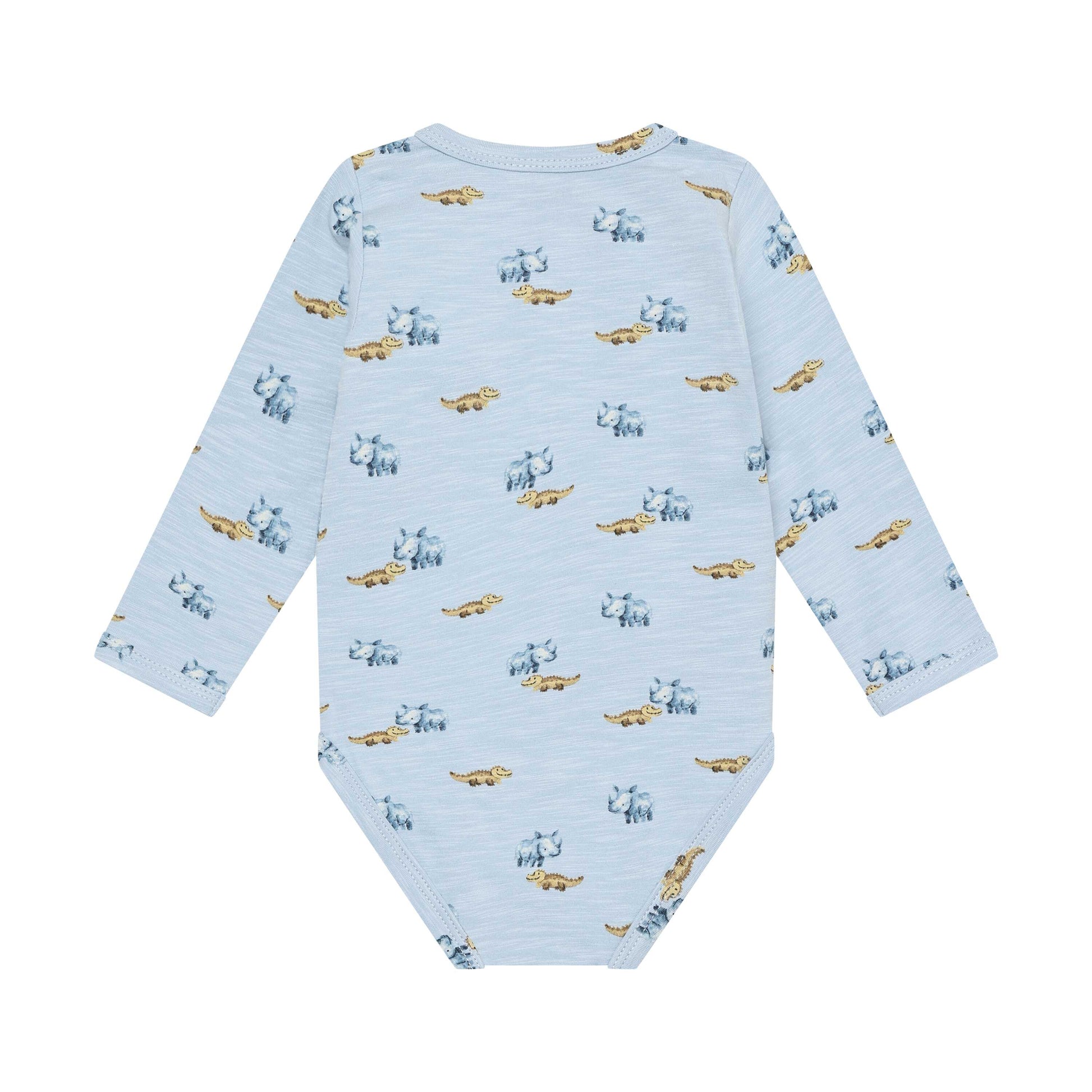 Langarm Babybody von Minymo mit Krokodil-Motiv, Bärechind Winterthur Zürich Schweiz