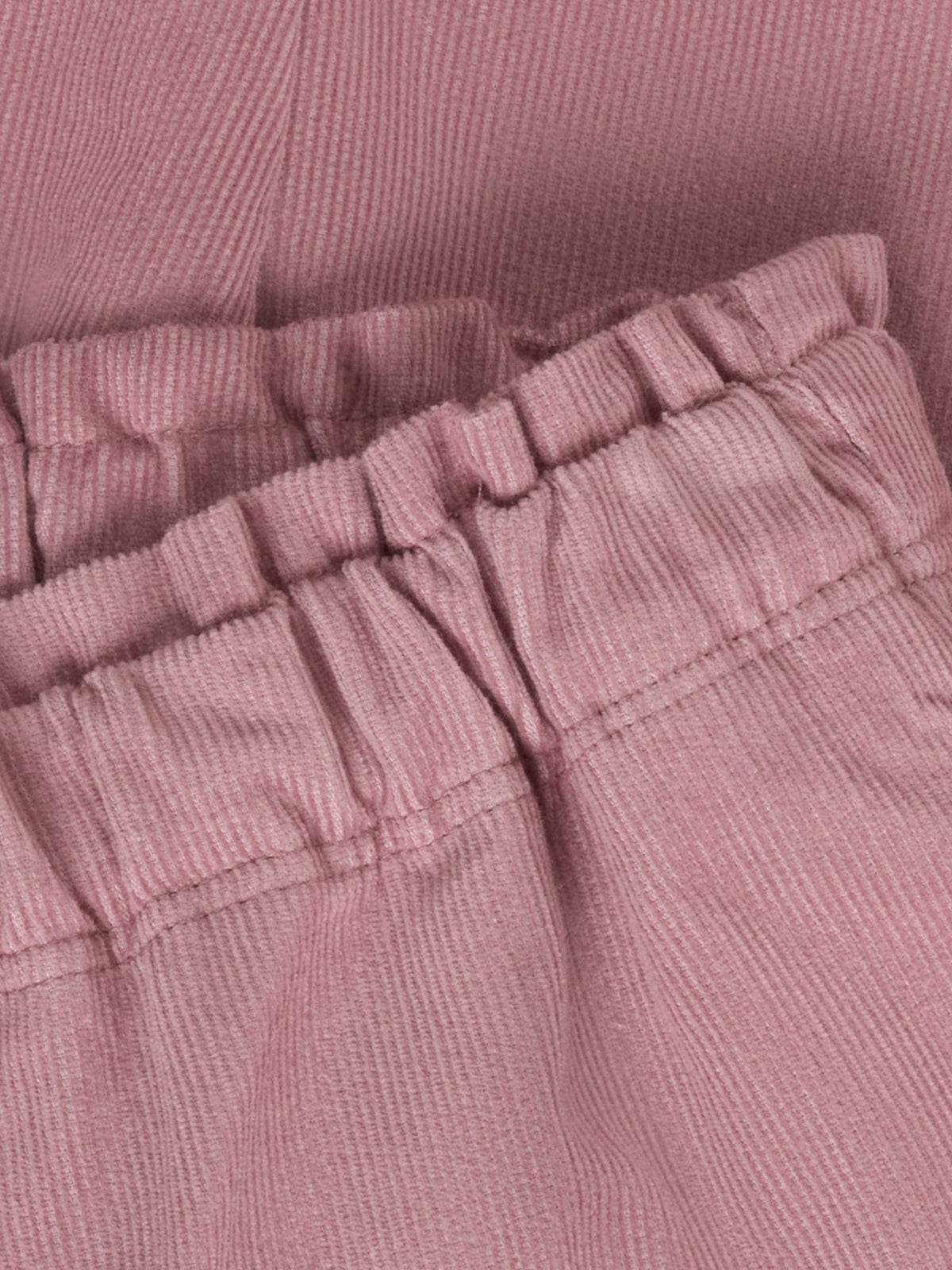 Minymo Cordhose gefüttert in Nostalgia Rose, Detailansicht elastischer Bund