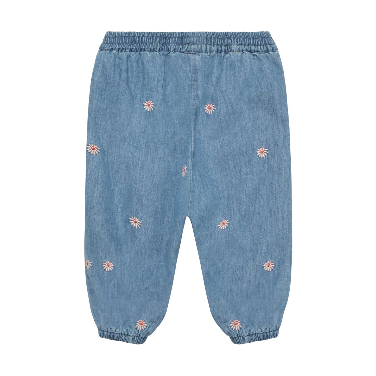 Rückseite der Minymo Jeanshose in Blau mit elastischem Bund, Bärechind Winterthur Zürich Schweiz