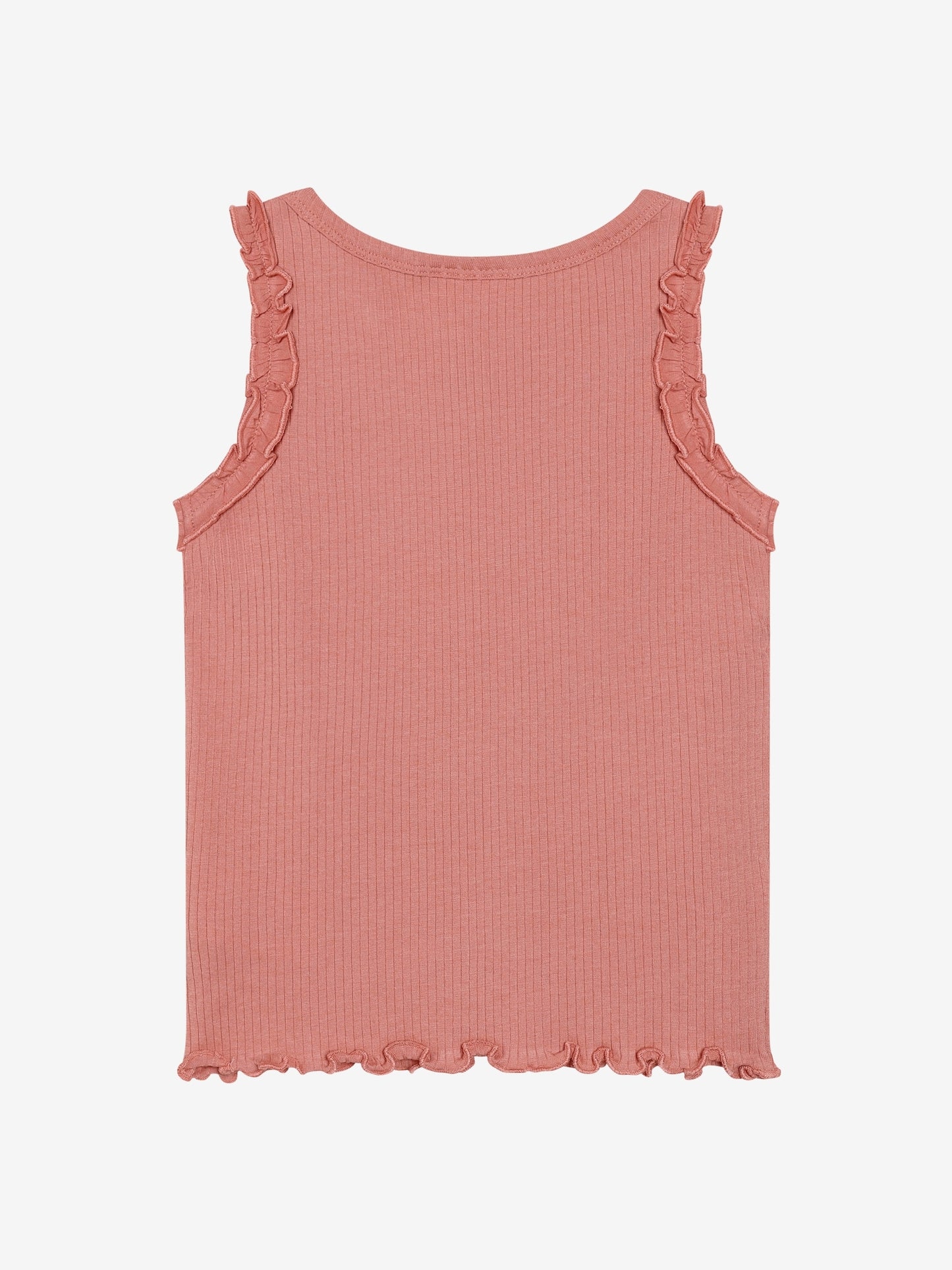 Kinder Ripp Top rosa von Minymo mit Rüschen Trägern im Bärechind Kinderladen Winterthur Zürich Schweiz