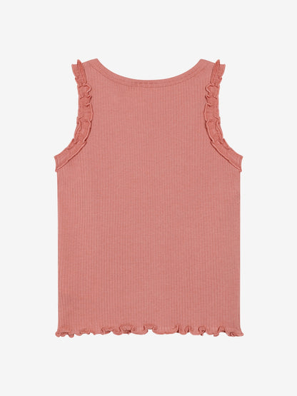 Kinder Ripp Top rosa von Minymo mit Rüschen Trägern im Bärechind Kinderladen Winterthur Zürich Schweiz