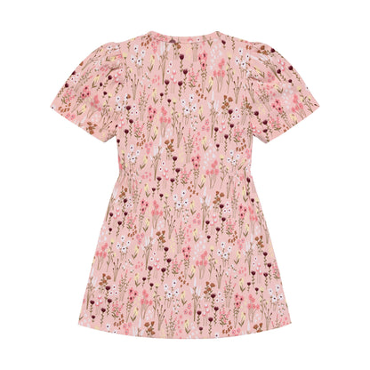 MINYMO Kinderkleid aus Rib Bio Baumwolle mit Blumenmuster im Bärechind Winterthur Schweiz