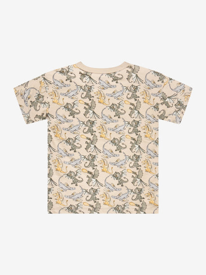 Minymo Kurzarmshirt Feather Gray Rückansicht