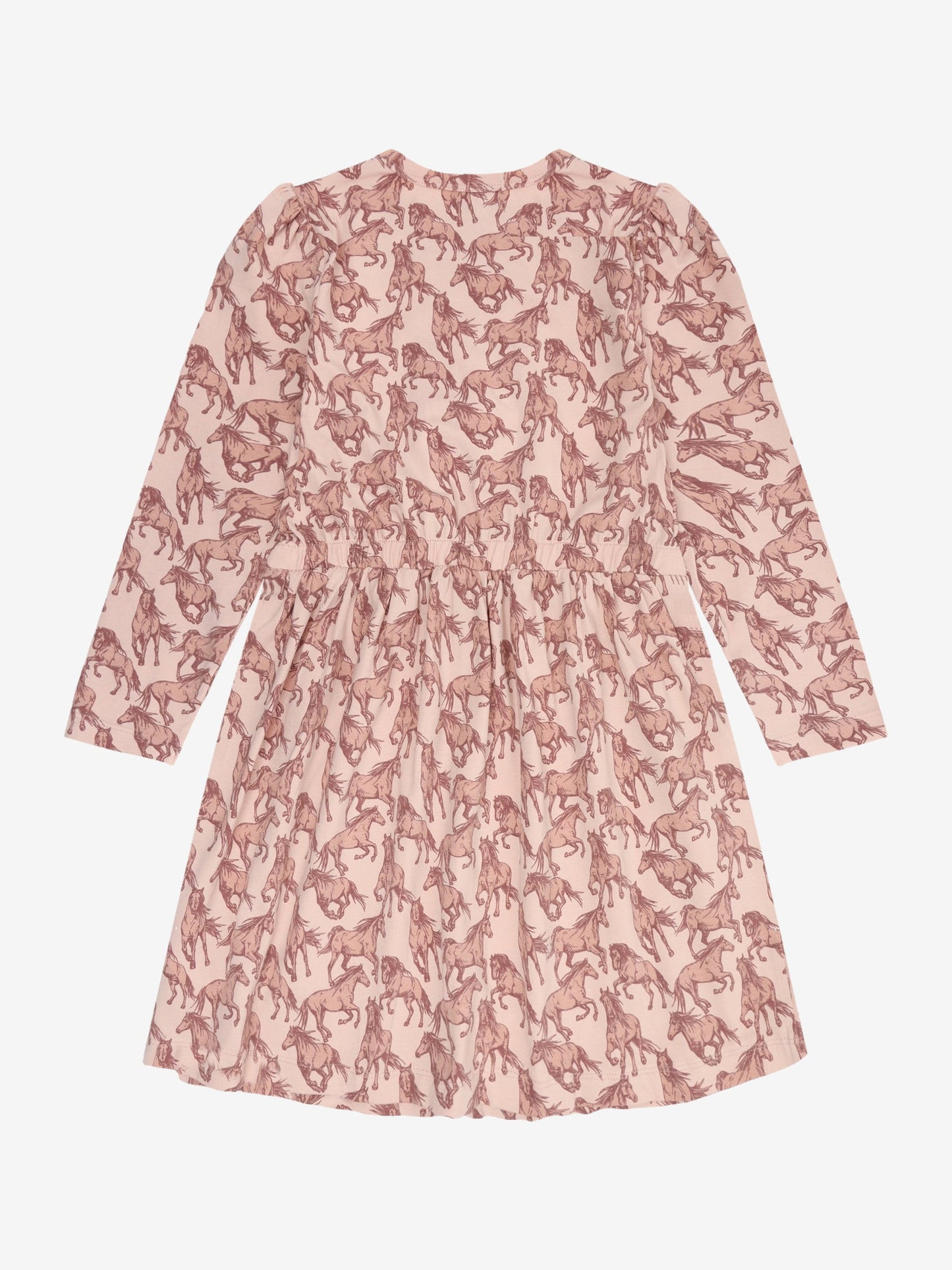 Minymo Langarmkleid in Cameo Rose, Rückansicht