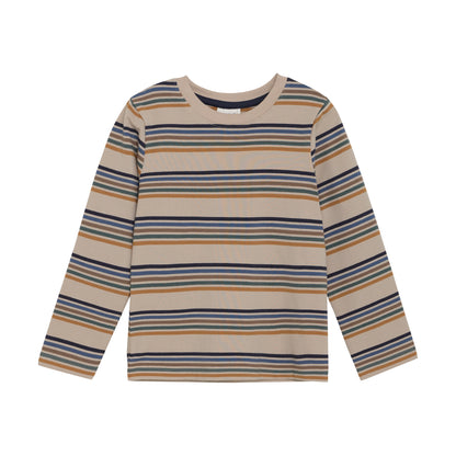 MINYMO Langarmshirt aus Baumwolle mit Streifen, Vorderseite – erhältlich bei Bärechind in Winterthur, Zürich, Schweiz.