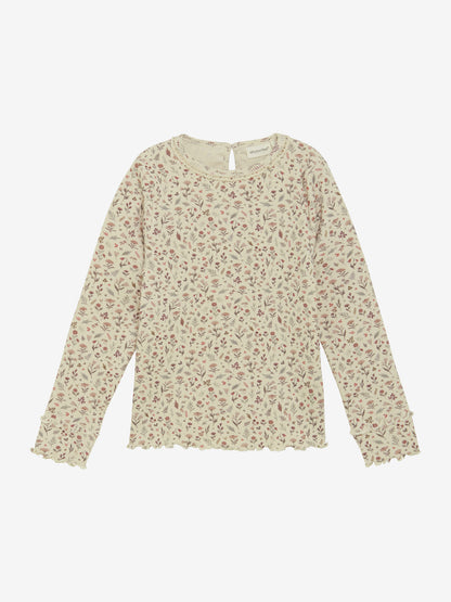 Langarmshirt mit Blumenprint aus Bio-Baumwolle von Minymo – nachhaltig und stilvoll erhältlich im Bärechind in Winterthur, Schweiz.