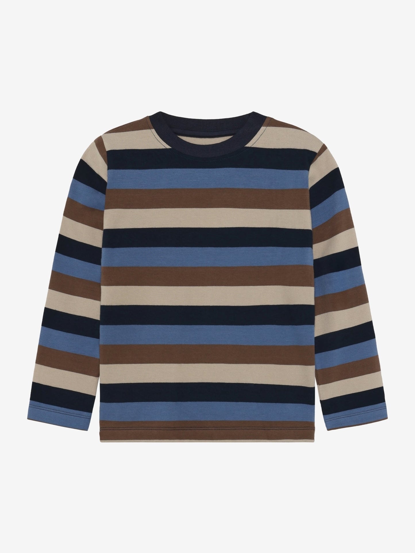 Minymo Langarmshirt gestreift Dark Sapphire Vorderansicht