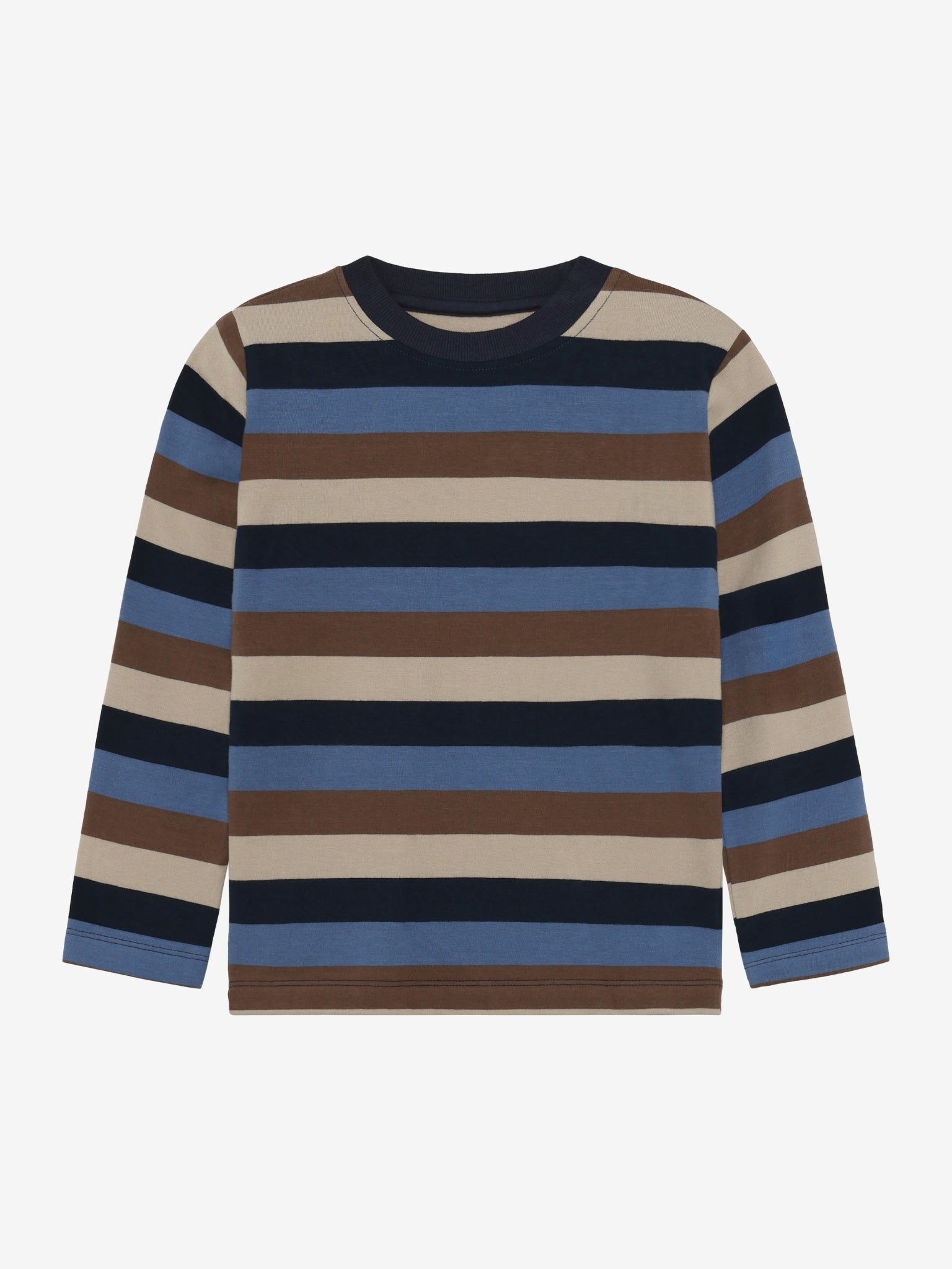 Minymo Langarmshirt gestreift Dark Sapphire Vorderansicht