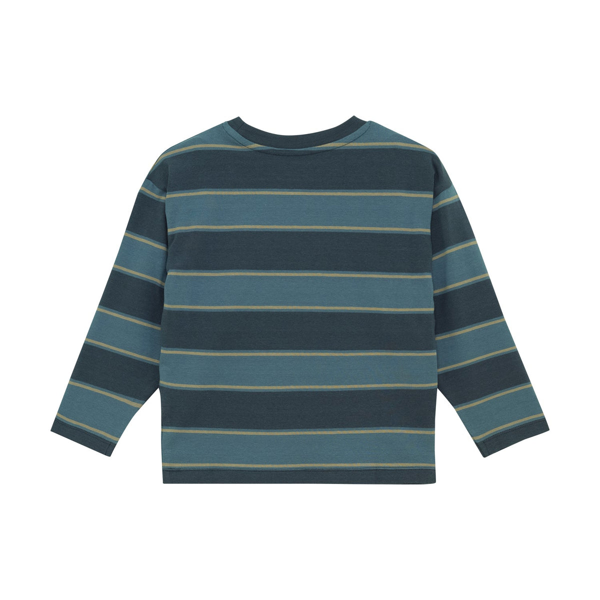 Minymo Langarmshirt gestreift Midnight Navy Rückansicht