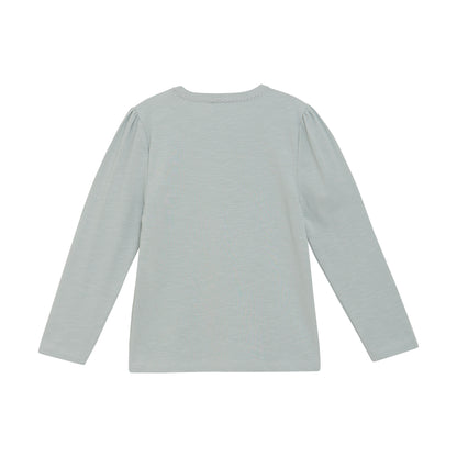 Rückansicht des hellblauen MINYMO Langarmshirts aus Baumwolle – kaufen bei Bärechind in Winterthur, Zürich, Schweiz.
