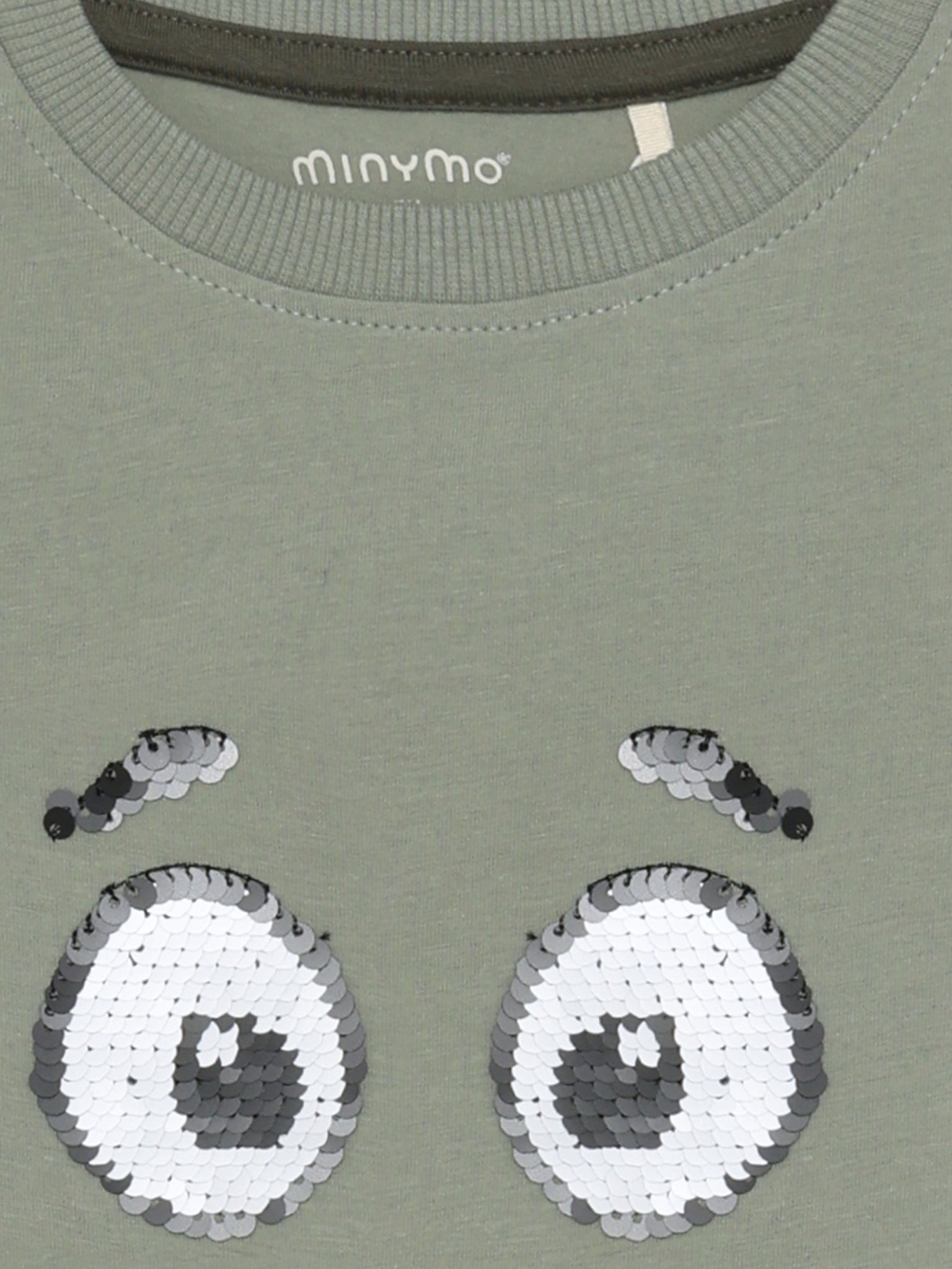 Nahaufnahme Wendepailletten Augen auf Minymo Shirt Shadow