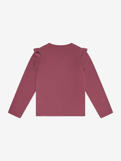 Minymo Langarmshirt Crushed Berry Rückansicht