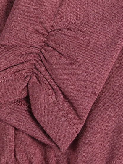 Minymo Leggings Crushed Berry Nahaufnahme Stoffdetail
