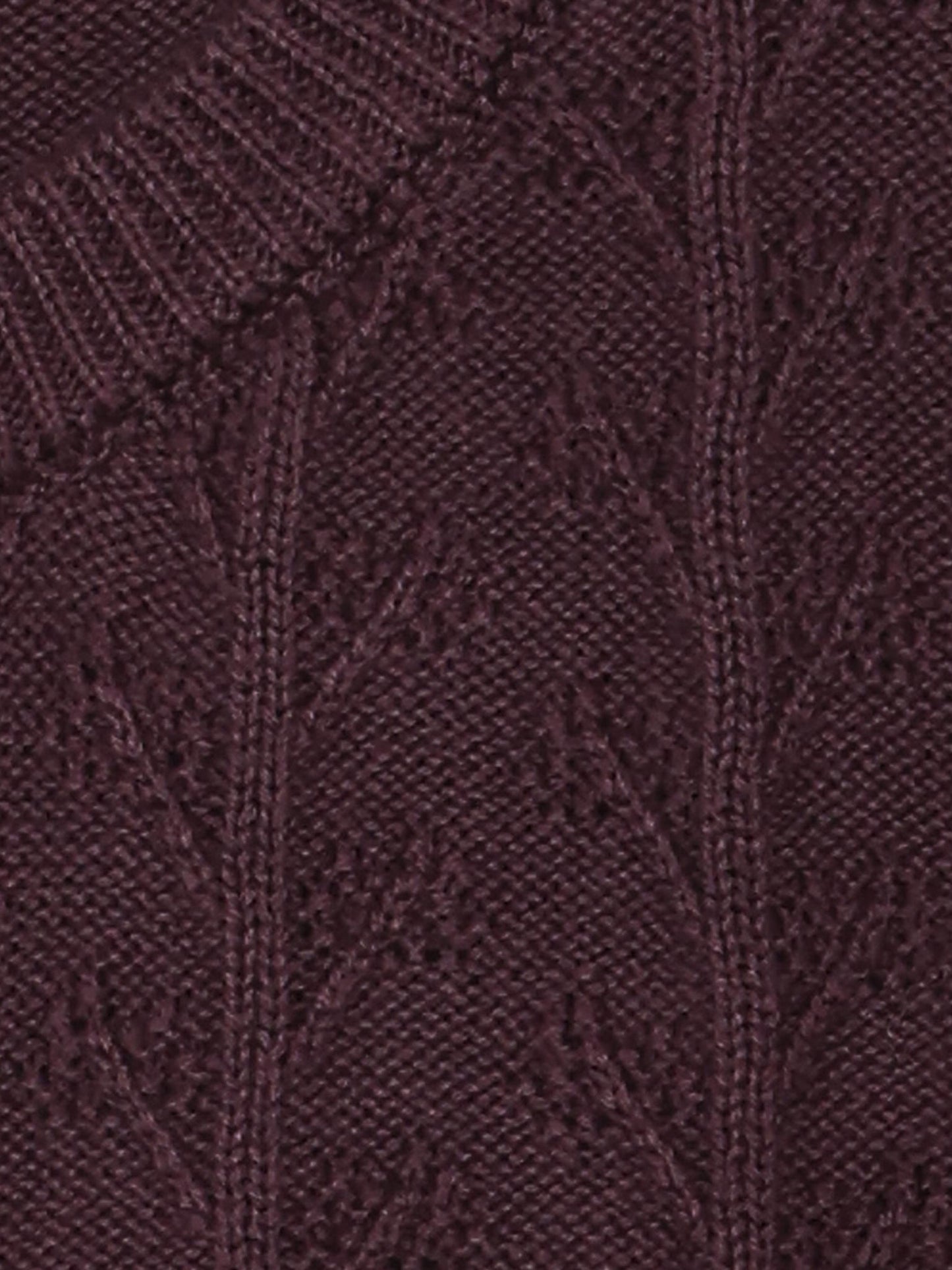Minymo Strickjacke in Huckleberry, Detailansicht Zopfmuster