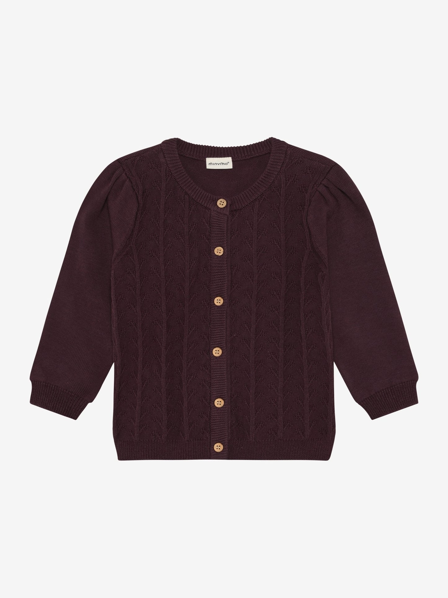 Minymo Strickjacke in Huckleberry, Frontansicht