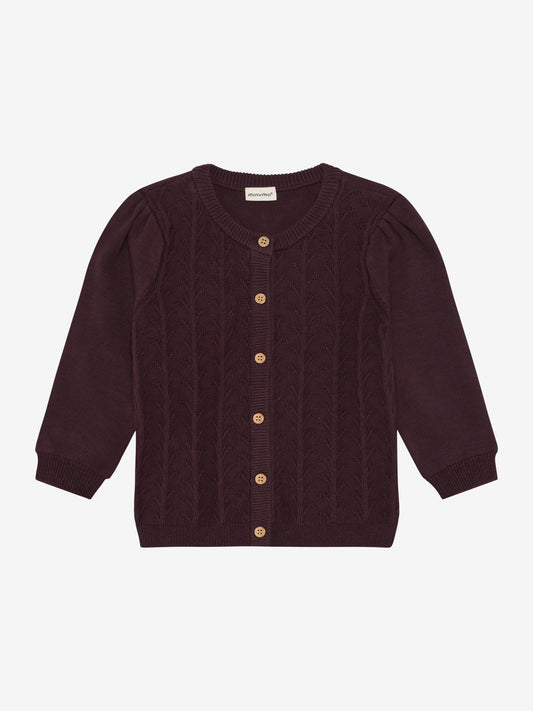 Minymo Strickjacke in Huckleberry, Frontansicht