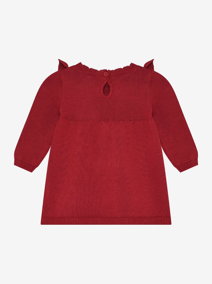 Minymo Strickkleid in Rio Red, Rückansicht