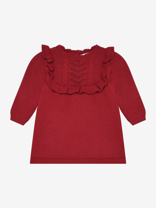 Minymo Strickkleid in Rio Red, Frontansicht