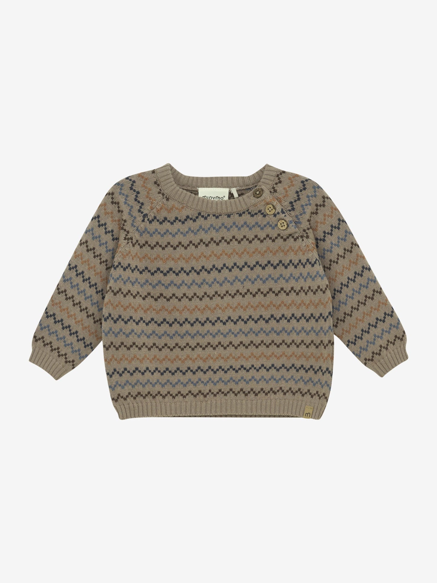 Minymo Strickpullover in Fungi, Frontansicht