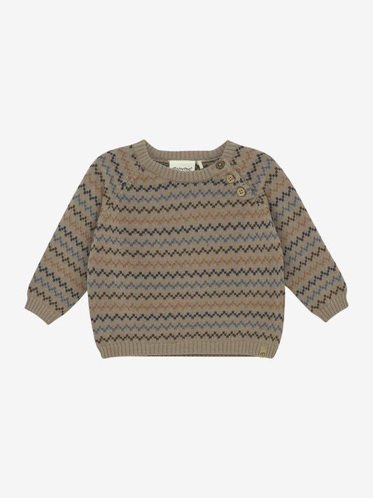 Minymo Strickpullover in Fungi, Frontansicht