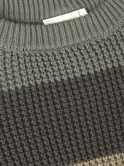 Minymo Strickpullover Beetle Nahaufnahme Waffelstrick