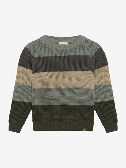 Minymo Strickpullover Beetle Vorderansicht gestreift