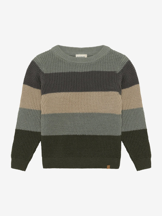 Minymo Strickpullover Beetle Vorderansicht gestreift