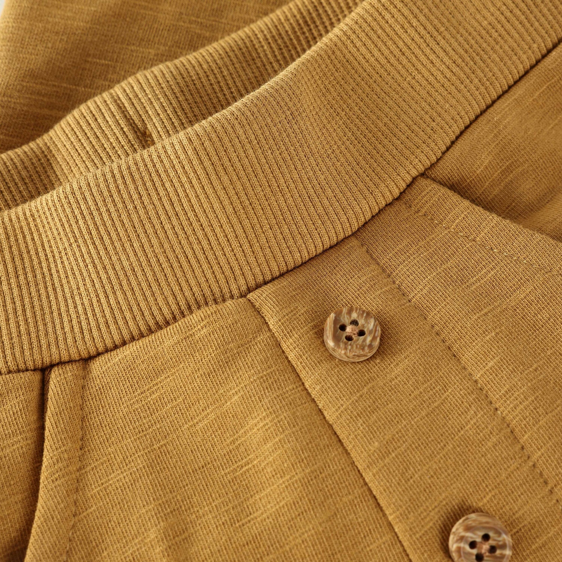 Detail Bund der braunen MINYMO Sweat Hose aus Bio-Baumwolle, Kinderladen Bärechind Winterthur Zürich Schweiz