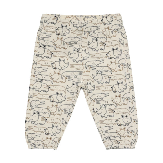 Minymo Sweathose mit Krokodil-Print in Sand, Babymode bei Bärechind Winterthur Zürich Schweiz