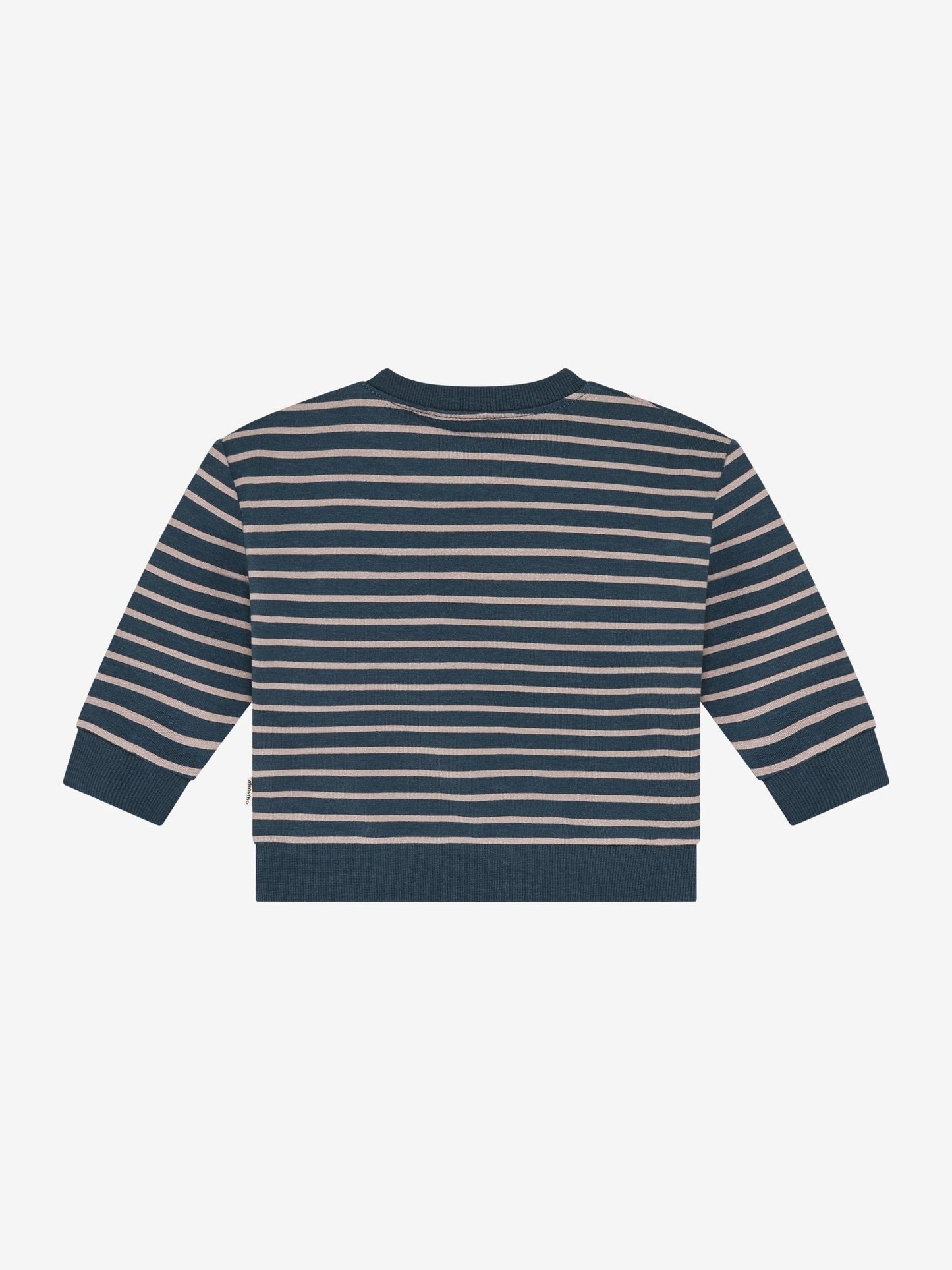 Minymo Sweatshirt gestreift in Midnight Navy, Rückansicht