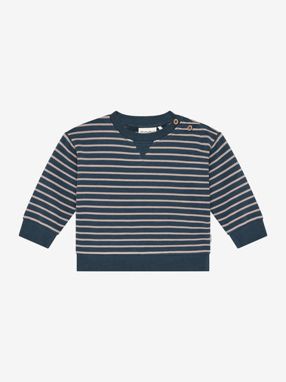 Minymo Sweatshirt gestreift in Midnight Navy, Frontansicht