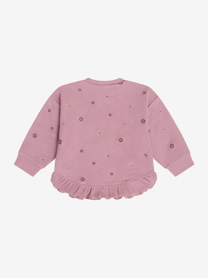 Minymo Sweatshirt in Nostalgia Rose, Rückansicht
