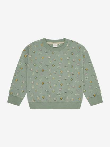 Minymo Sweatshirt Shadow Vorderansicht mit Roboterprint