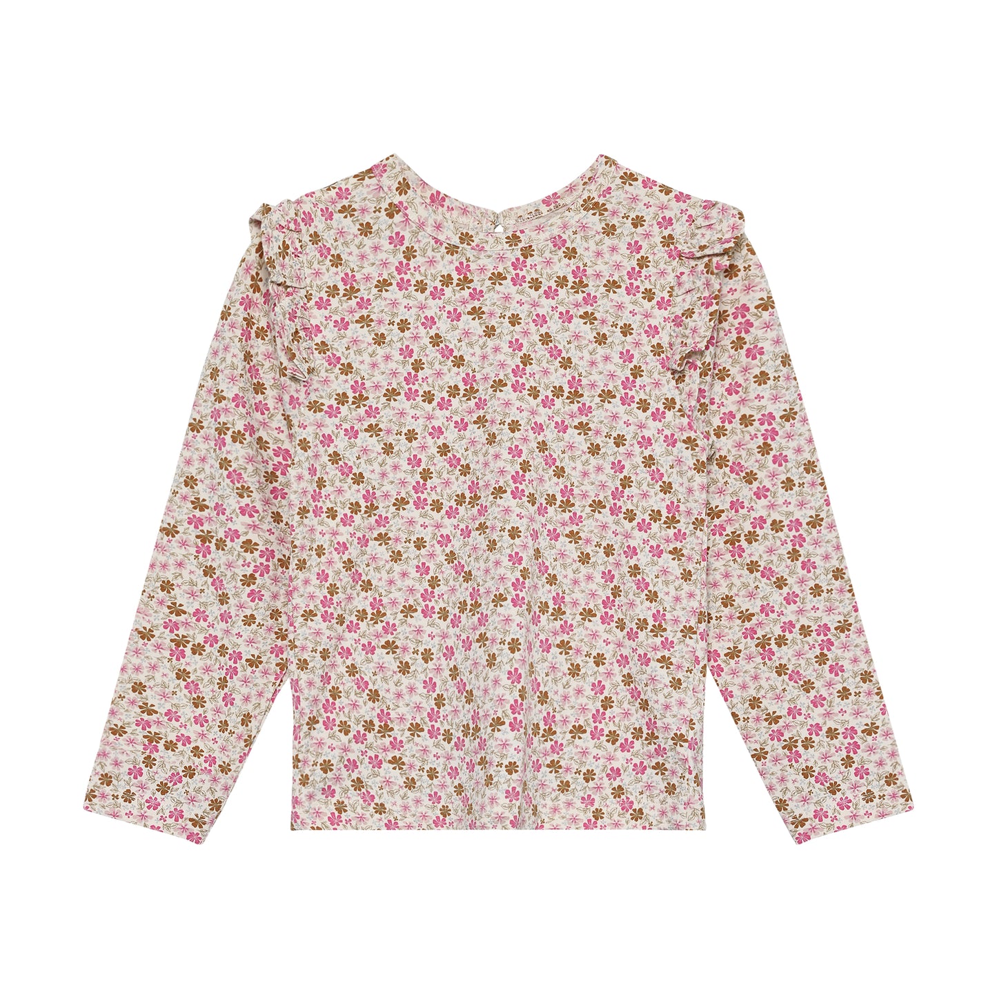 Minymo langarm T-Shirt mit Blumenprint in Rose für Kinder, Bärechind Winterthur Zürich Schweiz