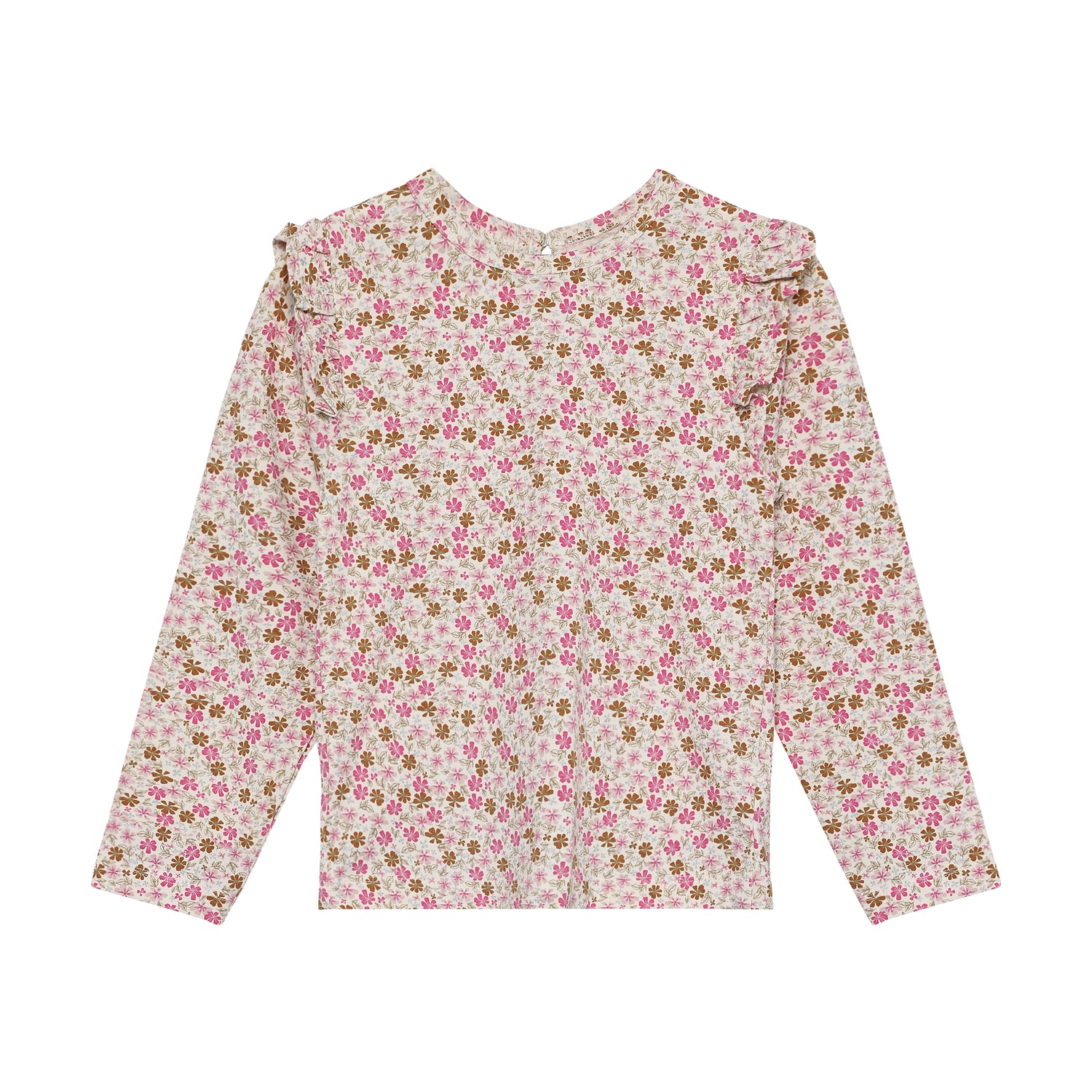 Minymo langarm T-Shirt mit Blumenprint in Rose für Kinder, Bärechind Winterthur Zürich Schweiz