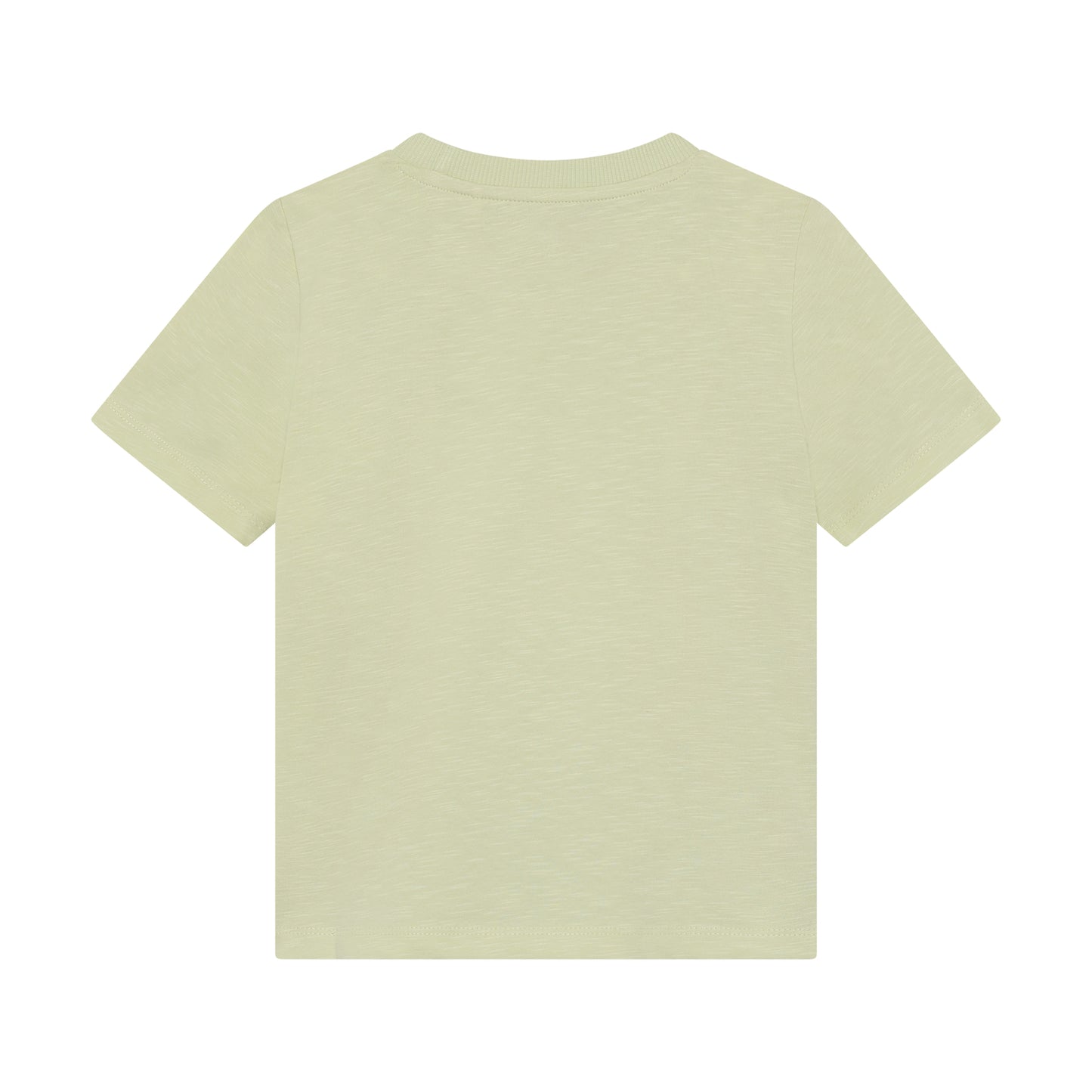 Rückansicht Minymo Kinder T-Shirt in Hellgrün, nachhaltige Kindermode im Bärechind Winterthur Zürich Schweiz.